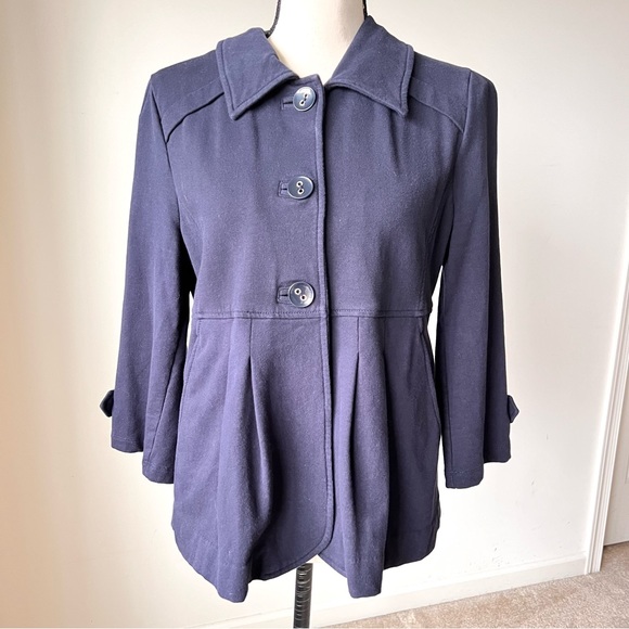 Anthropologie Sweaters - ANTHROPOLOGIE MOTTO Cotton Peplum Cardigan Blazer—SZ. Medium